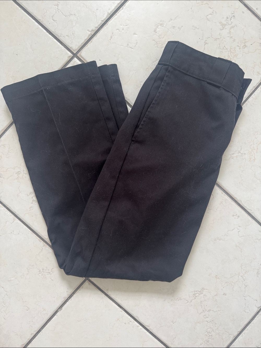 Dickies Black Men's Dress Pants - Slim Workwear Style